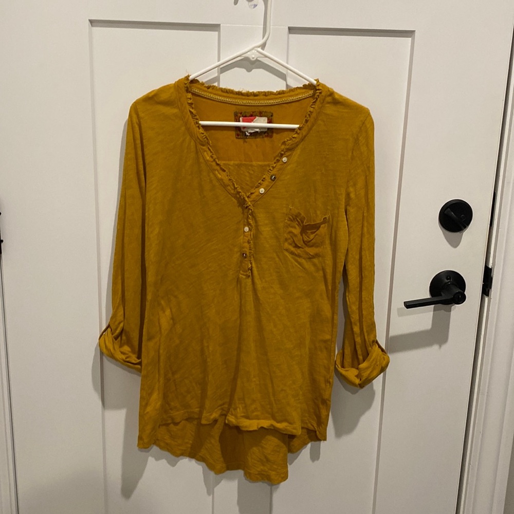 Anthropologie - tunic - gold - medium